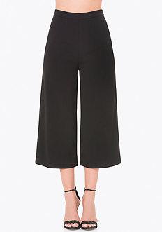 Bebe Cropped Wide Leg Trousers