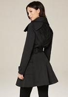Bebe Pleated Flared Trench Coat