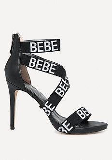 Bebe Devika Logo Strap Sandals