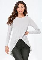 Bebe Front Twist Hi-lo Tunic