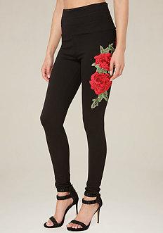 Bebe Rose Hip Tux Leggings