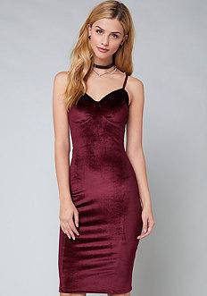 Bebe Angie Velvet Dress