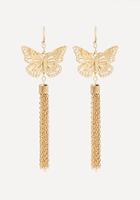 Bebe Butterfly Tassel Earrings