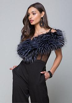 Bebe Luxe Faux Fur Scarf