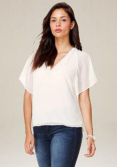 Bebe Katrina Flutter Sleeve Top