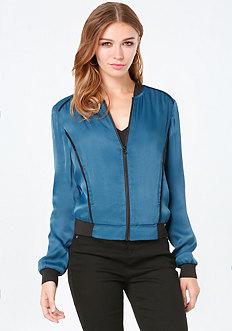 Bebe Satin Bomber Jacket