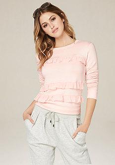 Bebe Mix Ruffle Sweatshirt