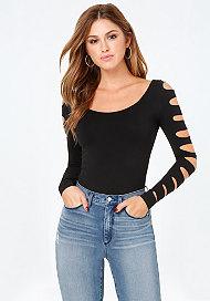 Bebe Slash Sleeve Top