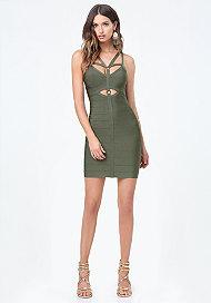 Bebe Harness Bandage Dress