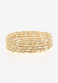 Bebe Twist Wrapped Bangle Set