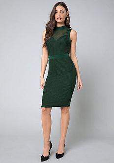 Bebe Herringbone Knit Dress