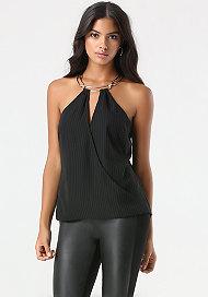 Bebe Surplice Halter Top