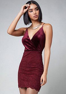 Bebe Amy Velvet Dress