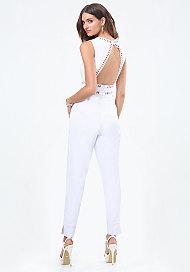 Bebe White Genevieve Jumpsuit