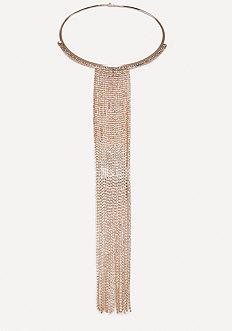 Bebe Crystal Fringe Necklace