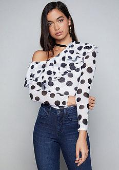 Bebe Liz One Shoulder Top