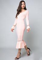 Bebe Maya Ruffled Sweater Dress