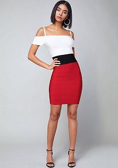 Bebe Alisa Colorblock Dress