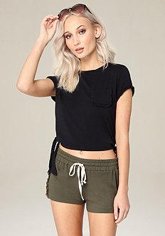 Bebe Side Tie Tee