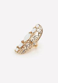 Bebe Opal Stone Long Ring