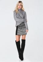 Bebe Striped Sweater Skirt