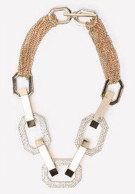 Bebe Crystal Link Necklace