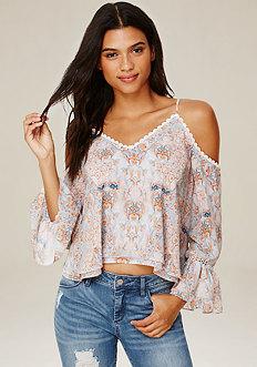 Bebe Print Lisa Top