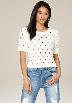 Bebe Jia Pointelle Sweater