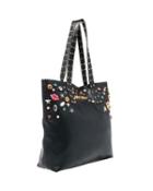 Steve Madden Betseys Baubles Pearly Jeweled Tote Black