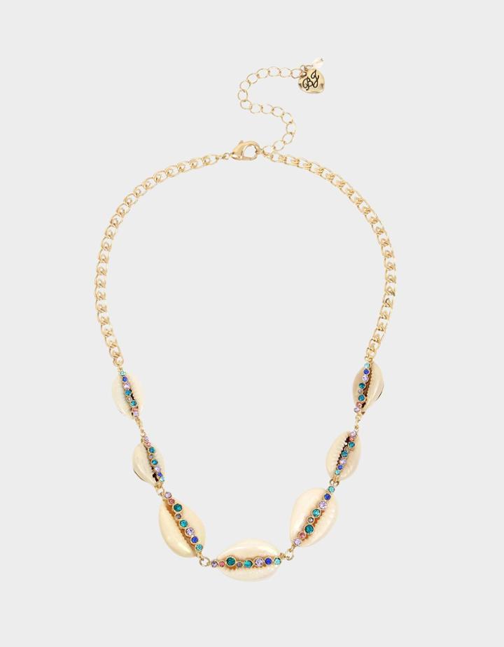 Betseyjohnson Festival Mermaid Shell Frontal Necklace Multi