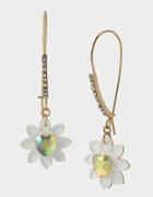 Betseyjohnson Welcome To The Jungle Flower Hook Earrings White