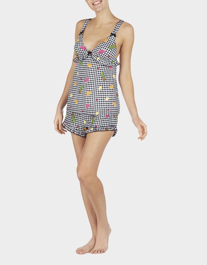 Betseyjohnson Betseys Babes Short Set Black Multi