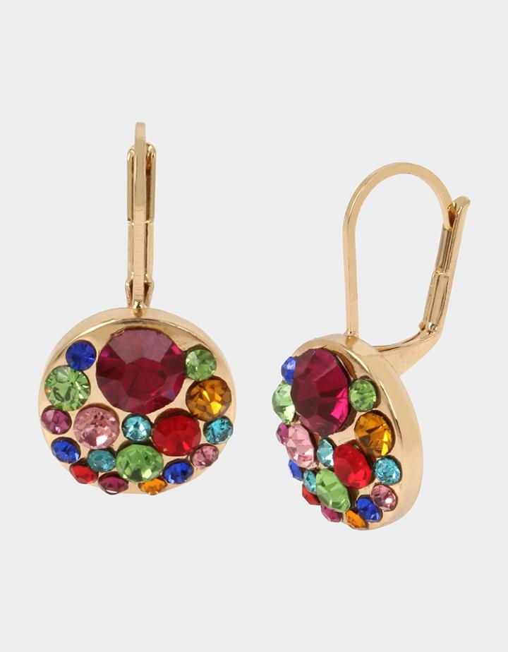 Betseyjohnson Bling Thing Cluster Earrings Rainbow Multi