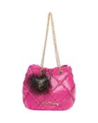 Steve Madden Cross Your Heart Drawstring Bag Fuchsia