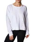 Betseyjohnson Distressed French Terry Pullover White