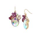 Betseyjohnson Opulent Floral Stone Drop Earrings Crystal