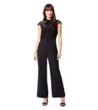 Betseyjohnson Mixed Lace Jumpsuit Black