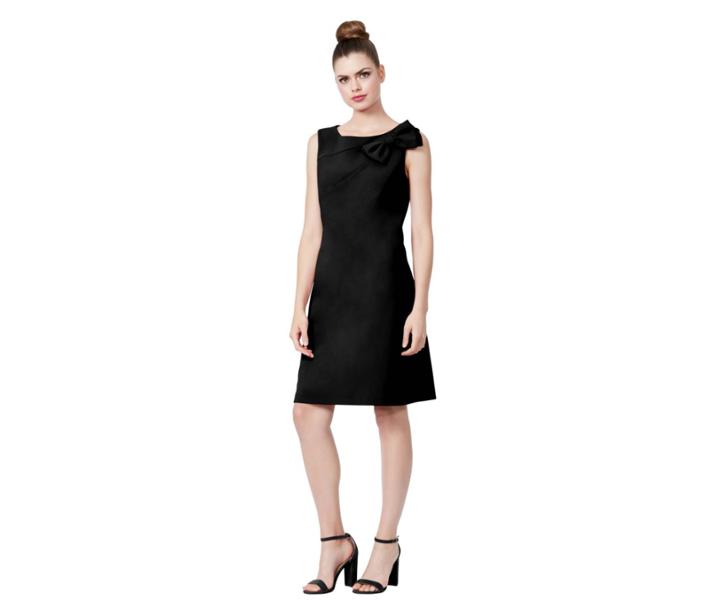Betseyjohnson Side Bow Scuba Crepe Dress Black