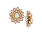 Betseyjohnson Betsey Blue Tickled Pink Button Clip Earrings Pink