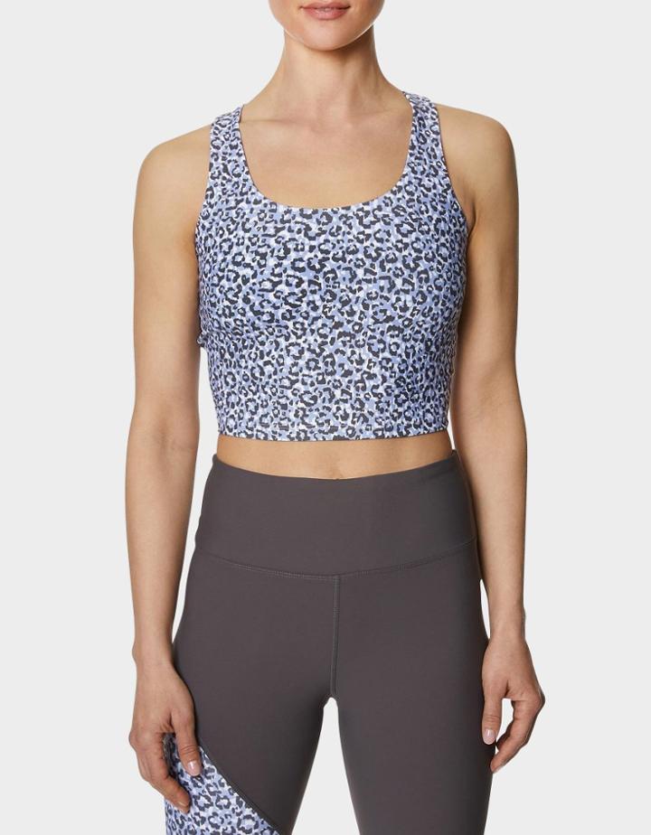 Betseyjohnson Cool Leopard Crop Tank Bra Violet
