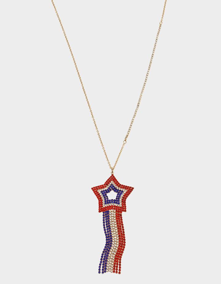 Betseyjohnson Firework Fun Star Pendant Red-white-blue