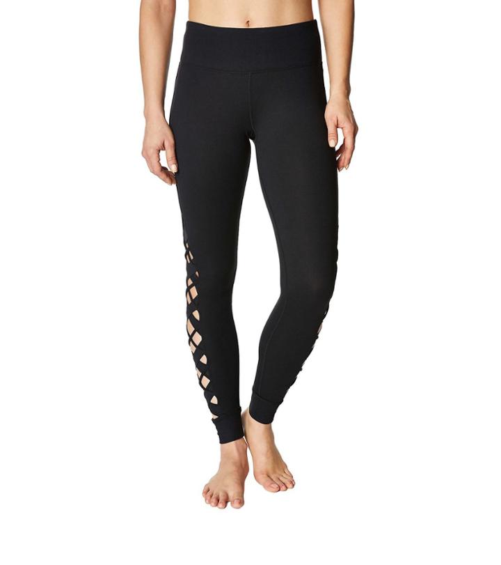 Betseyjohnson Ankle Legging With Criss Cross Inserts Black