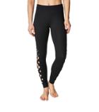 Betseyjohnson Ankle Legging With Criss Cross Inserts Black