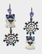 Betseyjohnson Creep It Real Ghost Mismatch Earrings Purple
