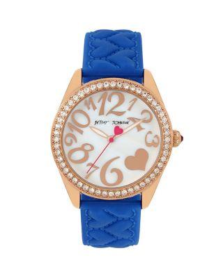 Steve Madden Silicone Hearts Blue Watch Blue