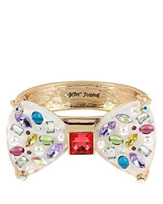 Steve Madden Sweet Shop Big Bow Hinge Bangle Multi