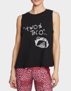 Betseyjohnson Two To Taco Muscle Swing Tank Black
