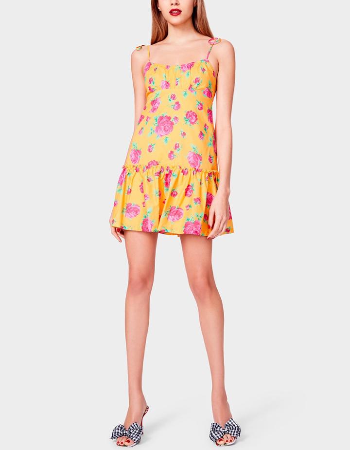 Betseyjohnson Vintage Rose Shadow Stripe Dress Gold Multi