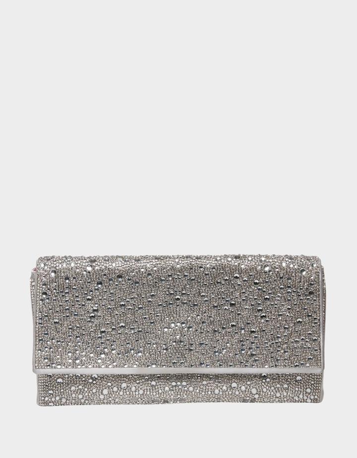 Betseyjohnson All Eyes On Me Clutch Silver