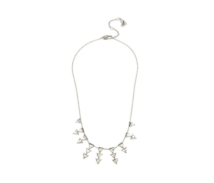 Betseyjohnson Betsey Blue Love Letters Silver Spray Necklace Silver